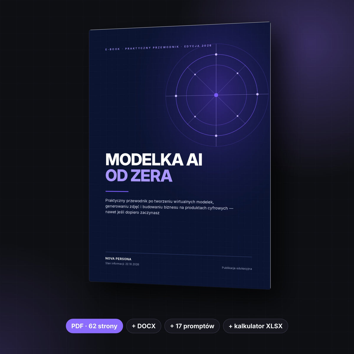 Modelka AI od zera — e-book PDF + prompty + kalkulator rentowności
